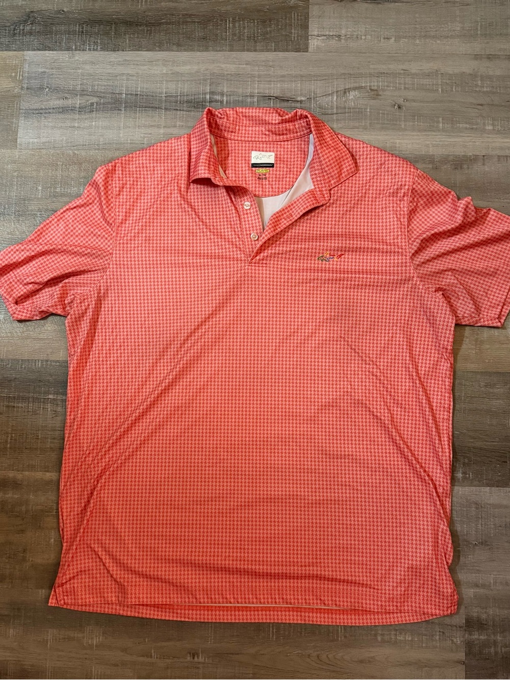 Greg Norman Collection Coral Micro-Pattern Polo